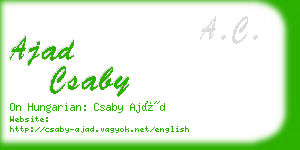 ajad csaby business card